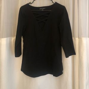 Boston Proper top- Black. Size LG